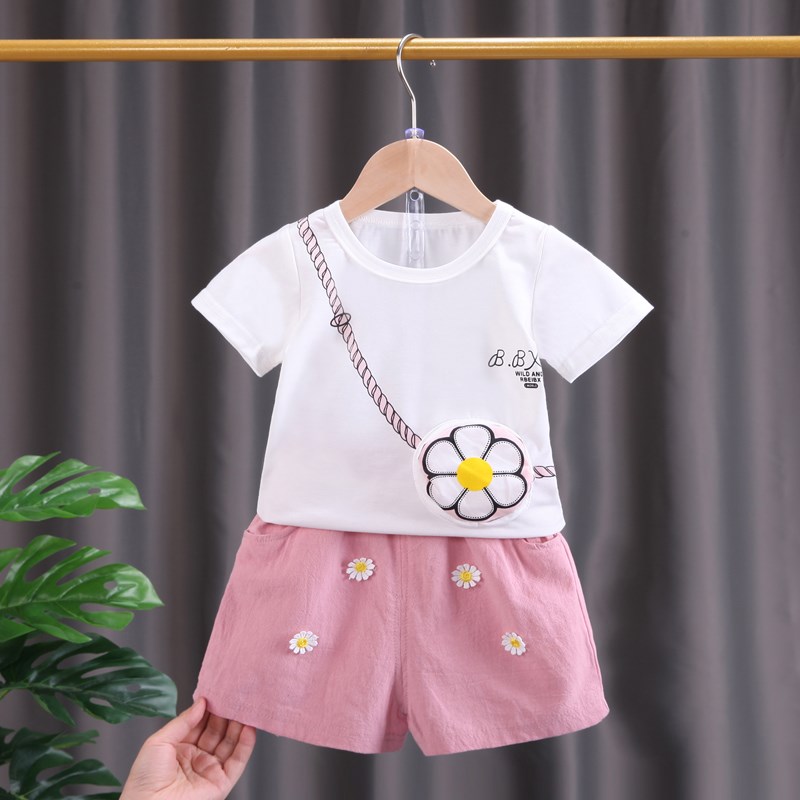 女童夏季套装女孩两件套婴儿童装宝宝短袖夏装1-2-3-4-5岁6衣服潮