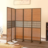 屏风隔断折屏做旧民俗复古新中式 折叠竹子实木玄关客厅遮挡办公室