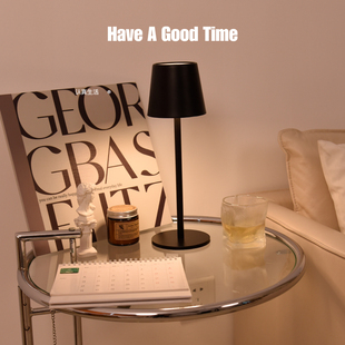 充电触摸调光咖啡餐厅酒吧桌灯氛围感小夜灯卧室结婚房台灯床头灯