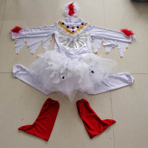 新款儿童舞蹈表演服咏鹅小纱裙蓬蓬裙白天鹅演出舞蹈服卡通大白鹅