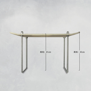 新款 凳双翘板小桌 实心滑板凳子原木色板设计铁艺DIY滑板椅子换鞋