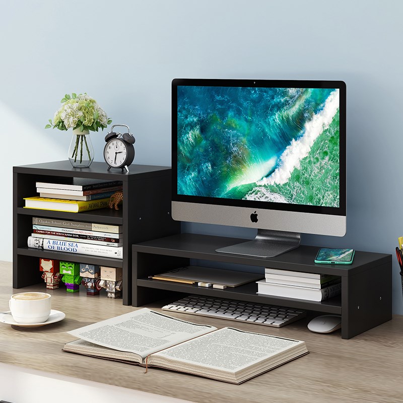 台式电脑增高架办公桌置物架桌简易面收纳架显示器底座支架垫高架