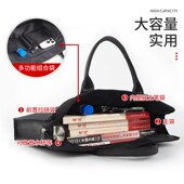 高档公文包加宽厚拉链牛津布文件包放水杯手提网纹男士 大容量电脑