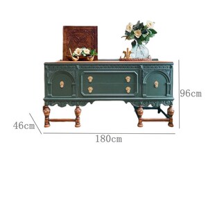 雕花餐边柜电视柜入户客厅装 乡村实木玄关柜欧式 饰门厅柜 美式 法式