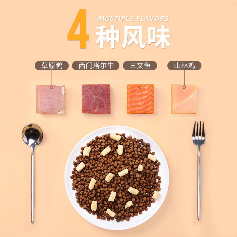 yeoh亿欧猫粮幼猫成猫冻干生骨肉猫粮全价全阶段增肥发腮无谷猫粮