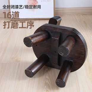 简约创意家用客厅实木小凳子矮凳带靠背茶几小板凳木头儿童小椅子