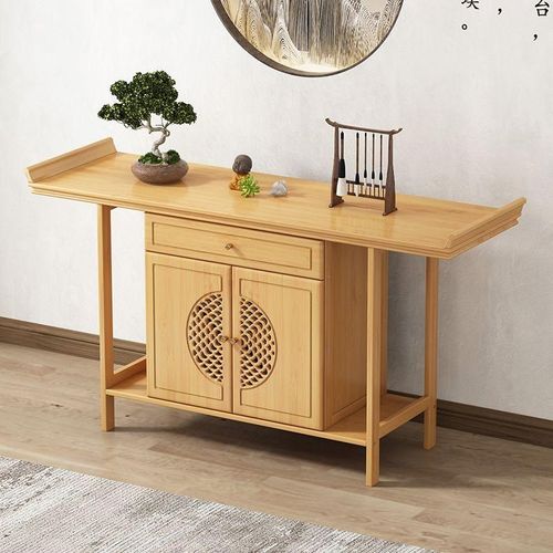 新中式玄关桌轻奢案台实木玄关柜家用条案供桌玄关台入户玄关桌子