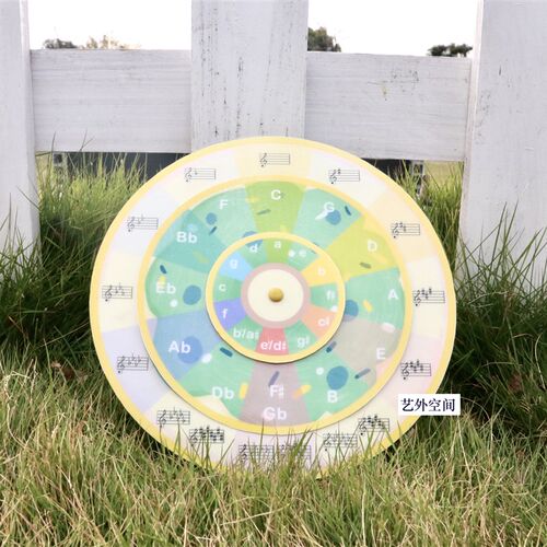 音乐教具钢琴教学周边五度循环圈转盘英皇乐理教具五度圈节奏卡片