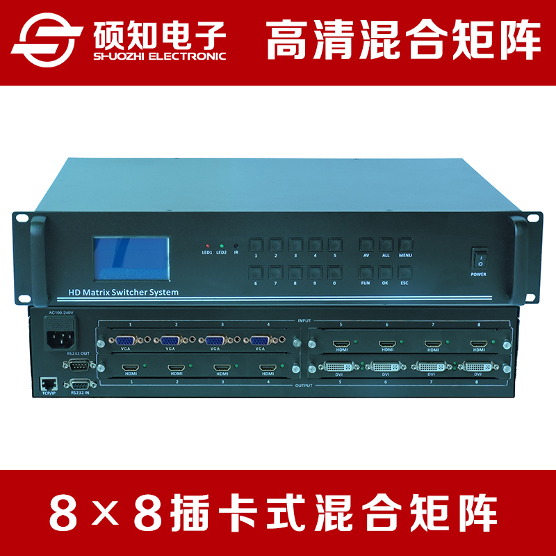 高清混合矩阵切换器 8路/16路/24路/32路  8/16/20/24/32口