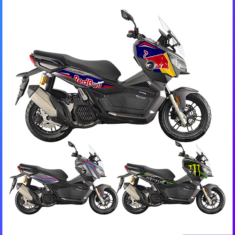 适用钱江QJ鸿150ADV中版贴纸改装贴花车身彩色拉花版花版画装饰