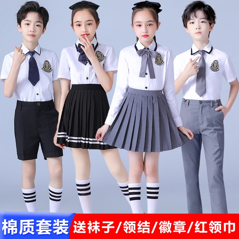 中小学生大合唱服装儿童演出服诗歌朗诵表演服男女班服校服毕业照