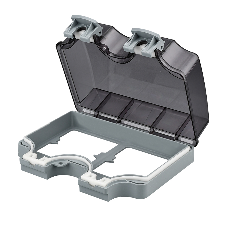 户外双位86型插座防水盒保护盖罩卫生间插头防溅盒浴室面板防水罩