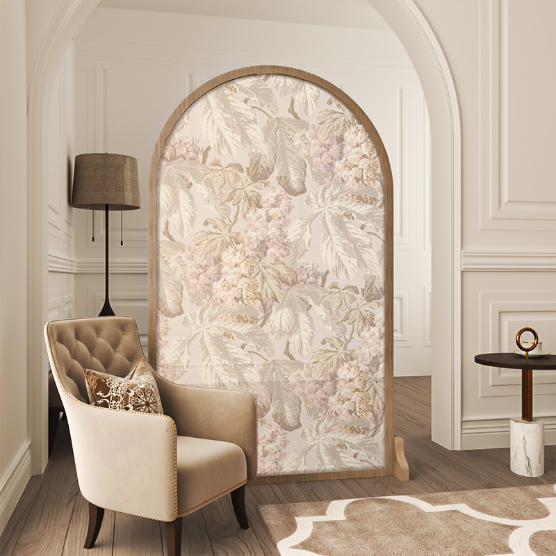 美式欧式实木屏风隔断装饰客厅玄关入户遮挡移动复古艺术定制座屏