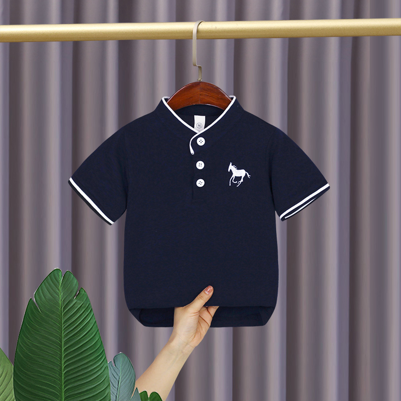 男童t恤短袖儿童POLO衫夏装纯棉四岁男孩衣服三宝宝上衣2023新款