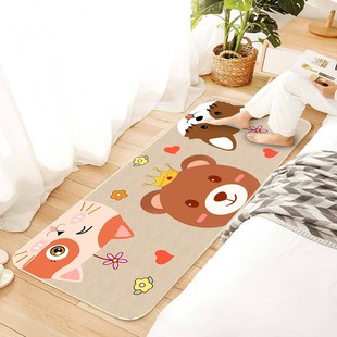 新款 卡通动漫床前地毯卧室床边毯长条房间地垫床尾满铺定制可机洗