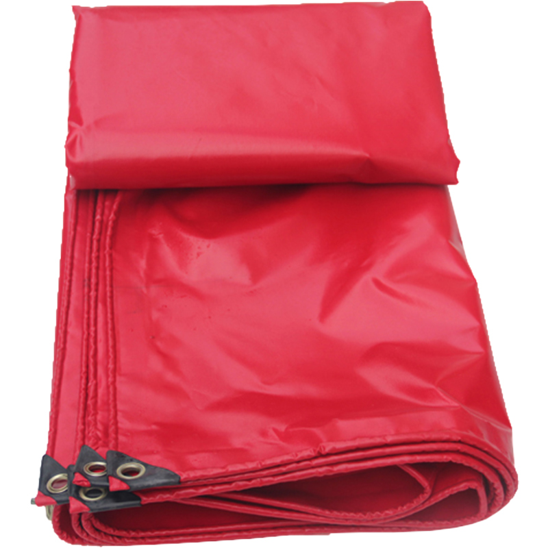 红色篷布红色刀刮布喜棚婚庆雨布定制红色防雨布油布户外雨篷布