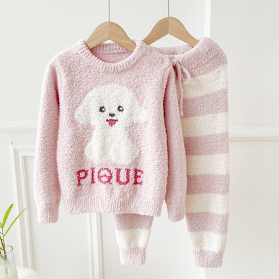 2023冬季新款半边绒儿童睡衣软绵绵珊瑚绒男女童宝宝法兰绒家居服