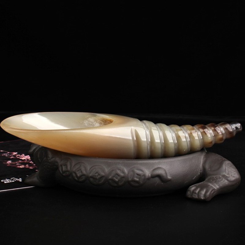 天然牛角板刮痧按摩刮痧筒全身通用颈部背部拨经棒特大牛角筒