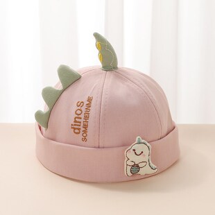 宝宝帽子春季 萌 儿童地主帽恐龙婴儿瓜皮帽夏天男女童遮阳帽薄款