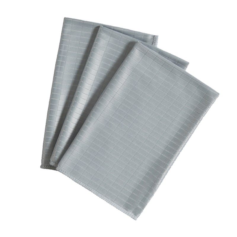 家用不掉毛柔丝擦杯布抹布玻璃镜面布不留水痕超细纤维布灰色可洗