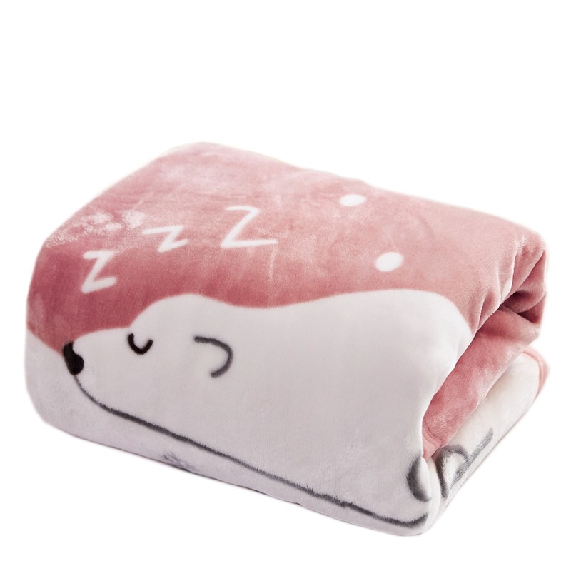 儿童毛毯双层加厚婴儿小被子春秋宝宝幼儿园午睡毯珊瑚绒空调毯子