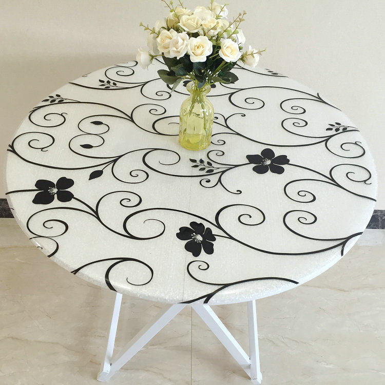 pvc圆桌桌布彩色软玻璃圆形桌垫防水圆形台布防油防烫餐桌茶几垫