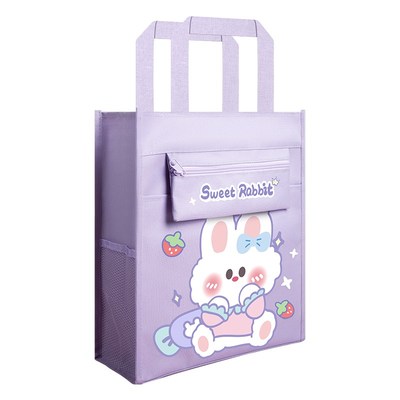 学生手提袋拎书袋补习袋男孩女孩小学生初中生加厚补课包高颜值儿