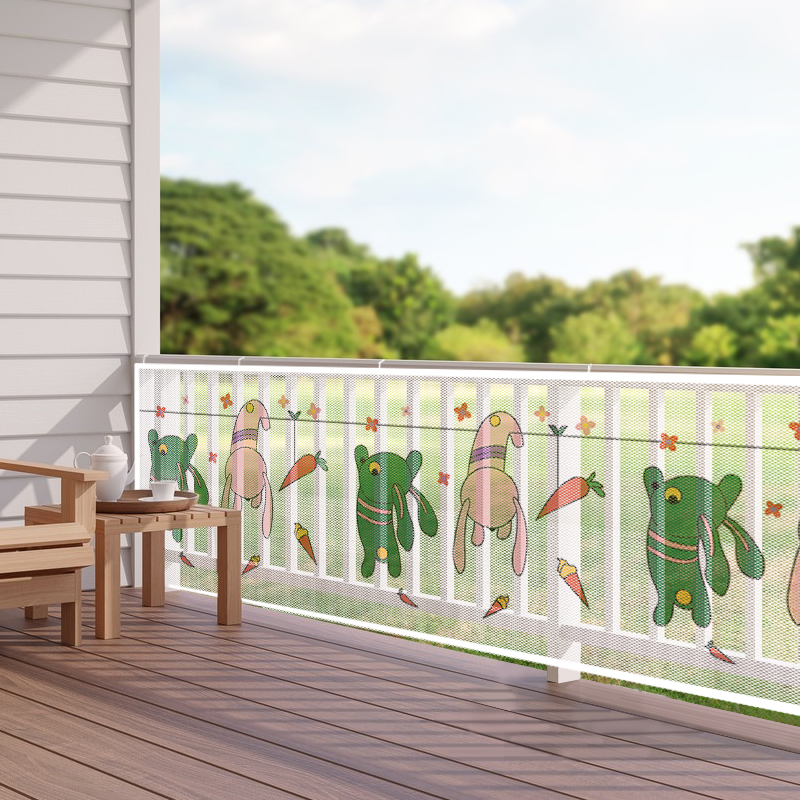 儿童阳台防护网楼梯安全网布宝宝楼梯网护栏挡板围栏加厚防坠神器