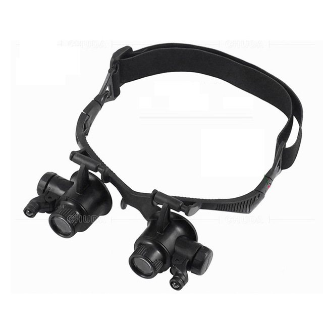 放大镜维修用电子元件手表工具眼镜工作台高手机带灯电路板头戴式