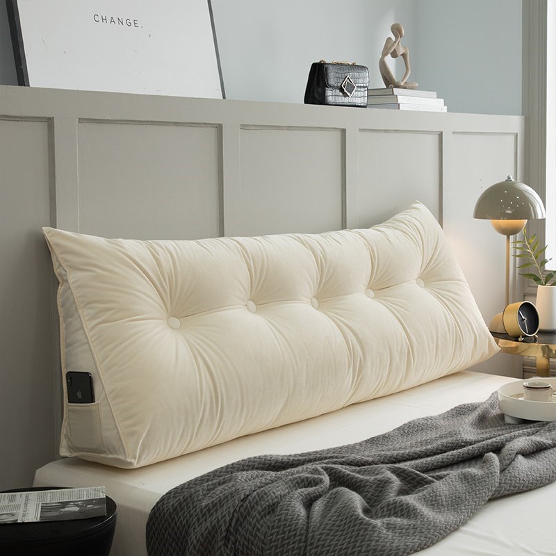 高档床头靠垫北欧风三角大靠背靠枕床上软包北欧卧室榻榻米0516g