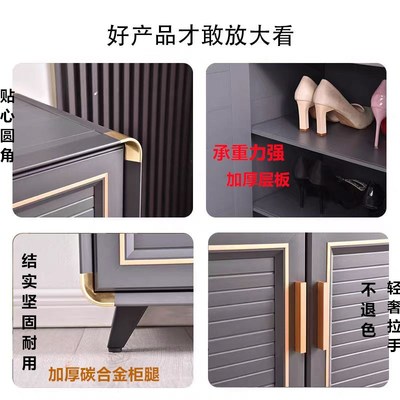 铝合金鞋柜家用门口玄关柜防水防晒户外阳台收纳储物柜大容量定制