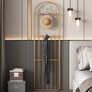 门后衣帽架省空间挂衣架卧室落地不占地方门上壁挂式挂衣板免打孔