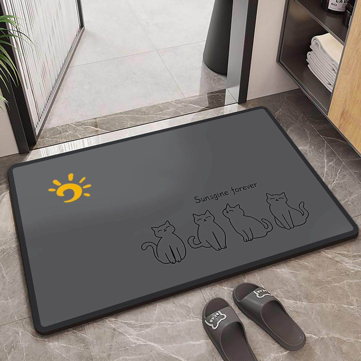 软硅藻泥浴室脚垫门口地垫卫生间吸水防滑速干家用门口卡通地毯垫,居家布艺,厨房地垫,淘宝优惠券,粉丝福利购,淘宝优惠卷