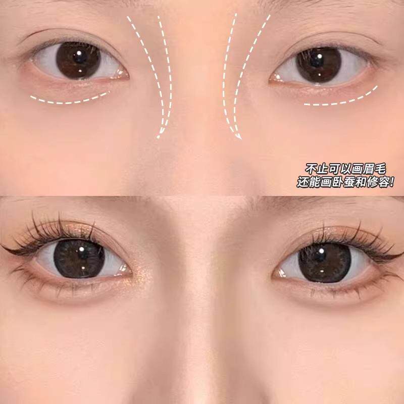 新款三色立体眉粉修容盘女耐水耐汗鼻影修容眉笔持久不易脱色自然