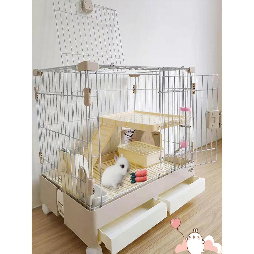 兔子家用抽屉式大号兔窝猪仓鼠笼双层别墅高档宠物兔笼
