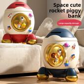 可以存取 2024新型储钱罐 男孩储钱罐 火箭储钱罐 祇有进出