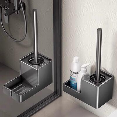 德国精工马桶刷壁挂无死角厕所刷子家用式免打孔厕所卫生间置物架