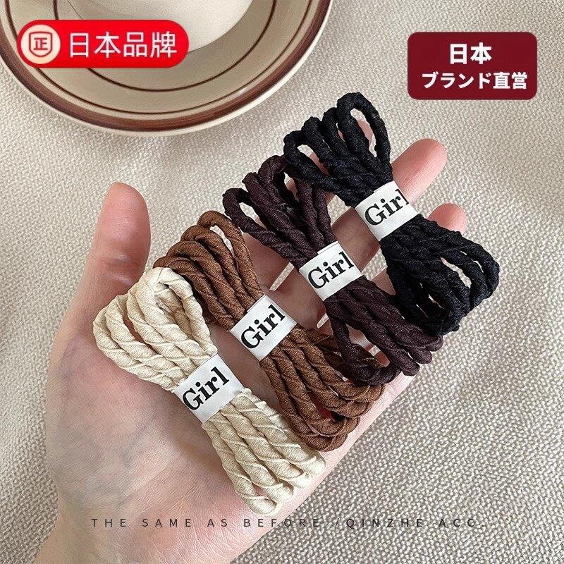 日本进口橡皮筋高弹力耐用扎头发女生头绳不伤发绑丸子头发圈黑色