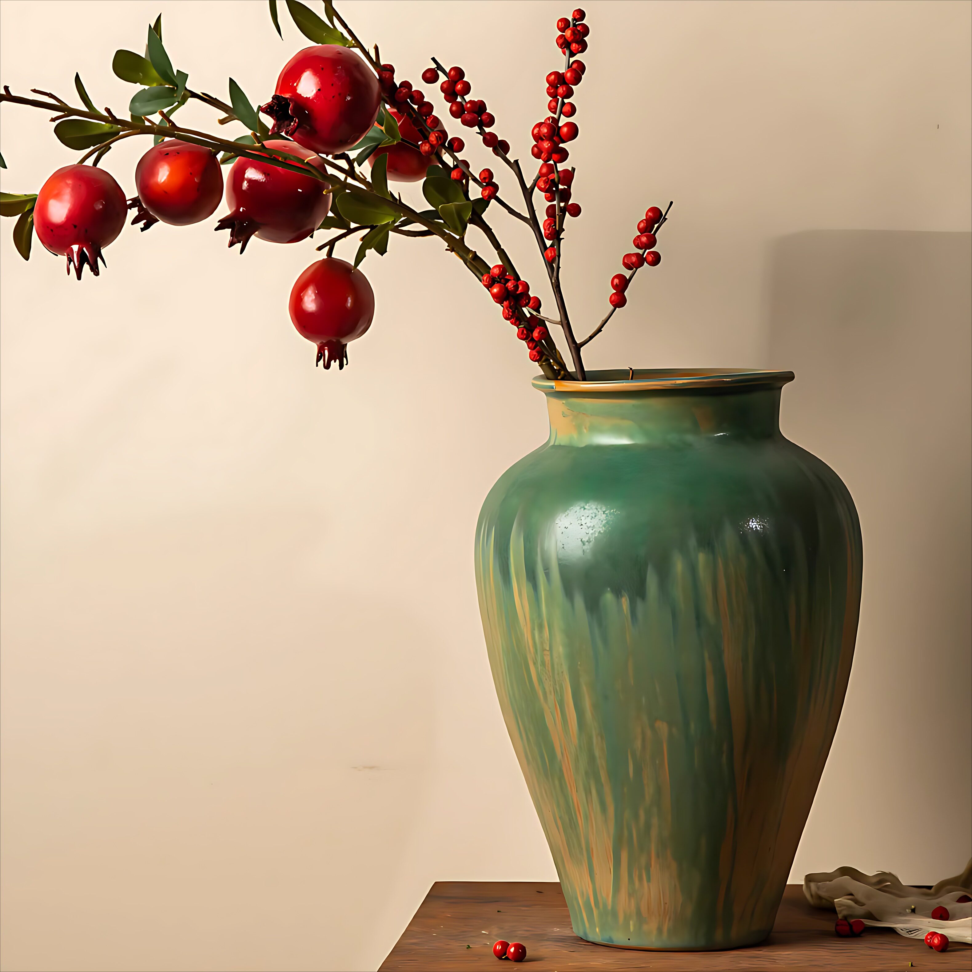 景德镇陶瓷花瓶油画风插花花器图片