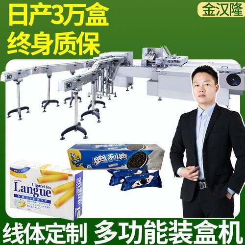 金汉隆饼干装盒机食品零食蛋糕面食全自动装盒机高速理料装盒机