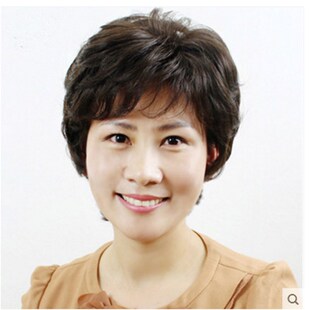 假发女短发中老年蓬松自然送妈妈假发短卷发真人发丝化疗假发头套