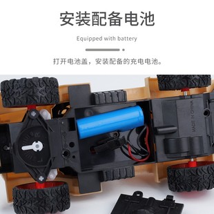 遥轮越野车四通赛k车吉普遥控皮卡车儿工大控合金挖掘机童程车玩