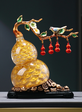 新中式五临门葫芦装饰摆件玄关电D视柜酒柜办公室装饰品乔迁礼品