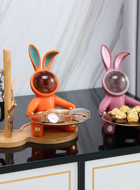 【三折】入户玄关摆件托盘收纳进门L装饰品门口钥匙柜摆设