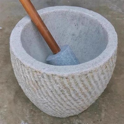打糍粑石臼石对窝捣辣椒打糕工F具年糕农村老对窝曲阳石雕