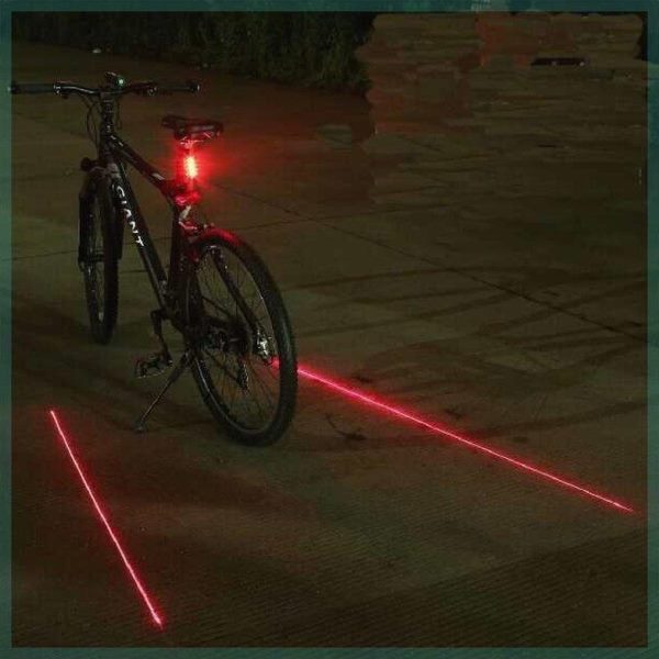 后夜骑激光装备灯警示闪光灯夜间闪烁自行车尾灯骑行山地车配件