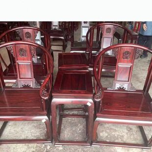 红木阔叶黄檀皇宫椅圈椅中式禅意太师椅实木古典椅子茶桌围椅