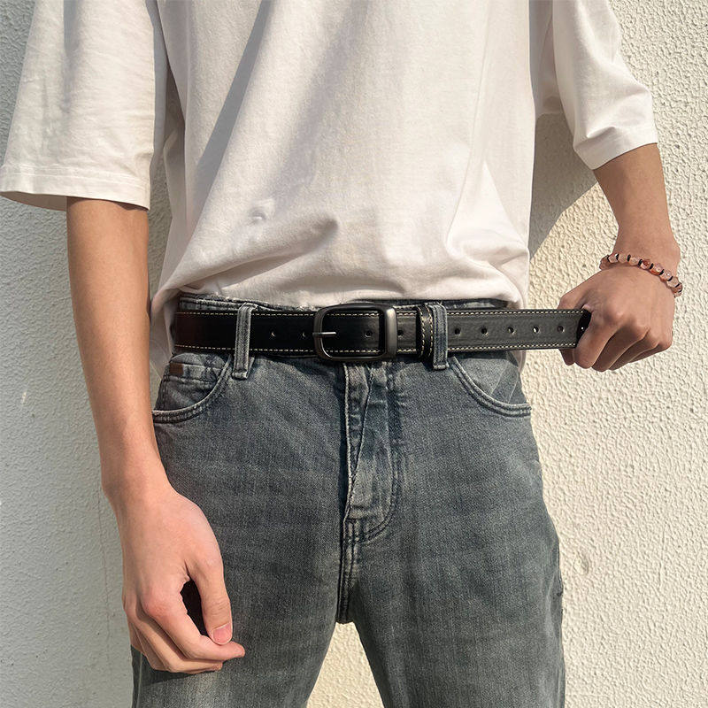新款男士皮带商务休闲港风