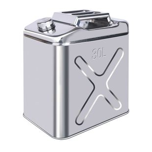 加厚不锈钢304汽油桶油桶30L20升白钢油桶汽油专用桶防爆储油罐