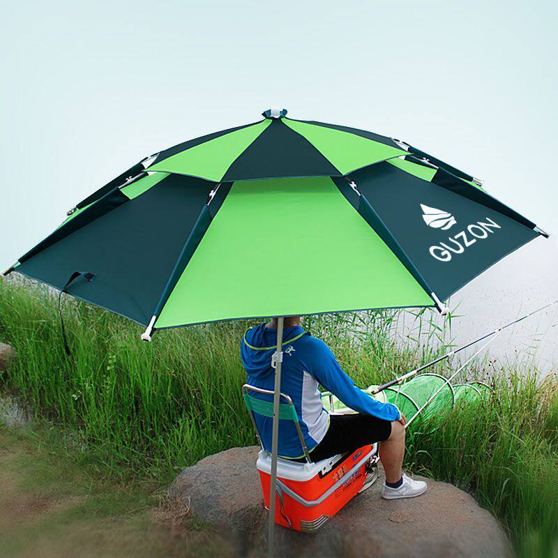 钓鱼伞双层万向垂折叠防雨